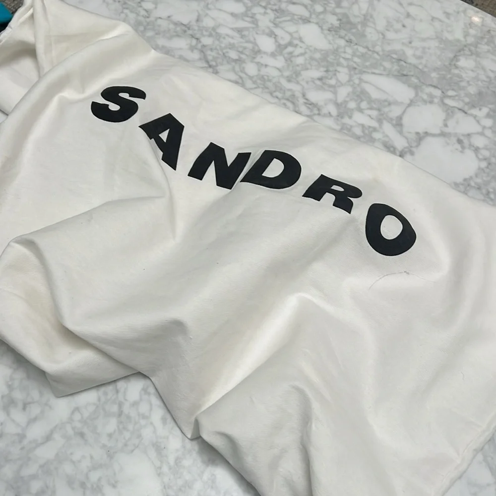 Sandro Blue and Cream “Book Tote Bag” - Picture 5 of 10